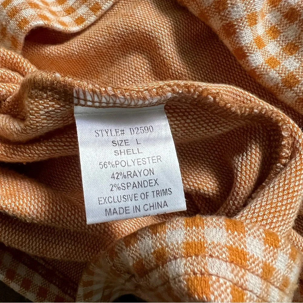 Orange Check Mini Dress - Picture 5 of 5